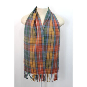 JAMES PRINGLE WEAVERS Tartan Plaid Scarf Pastel New NWT